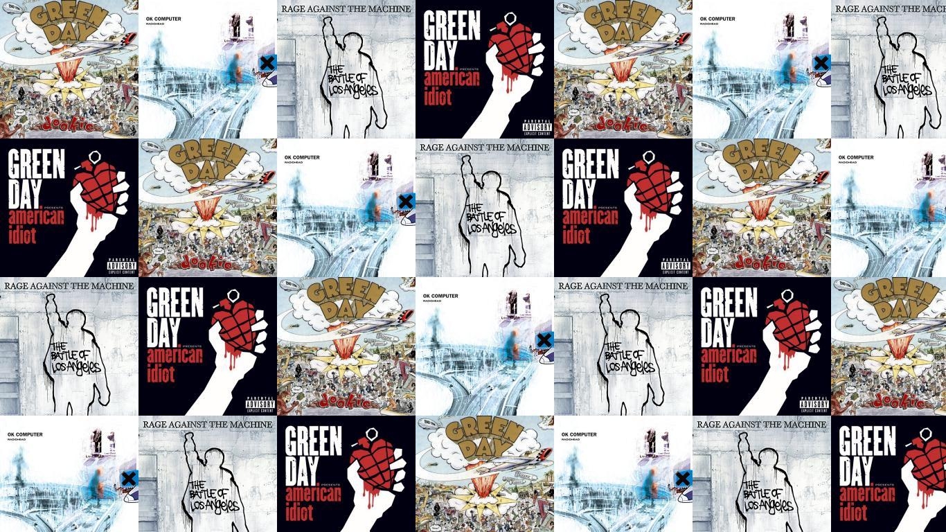 1370x770 Green Day Dookie Radiohead Ok Computer Rage Against Wallpaper, Desktop