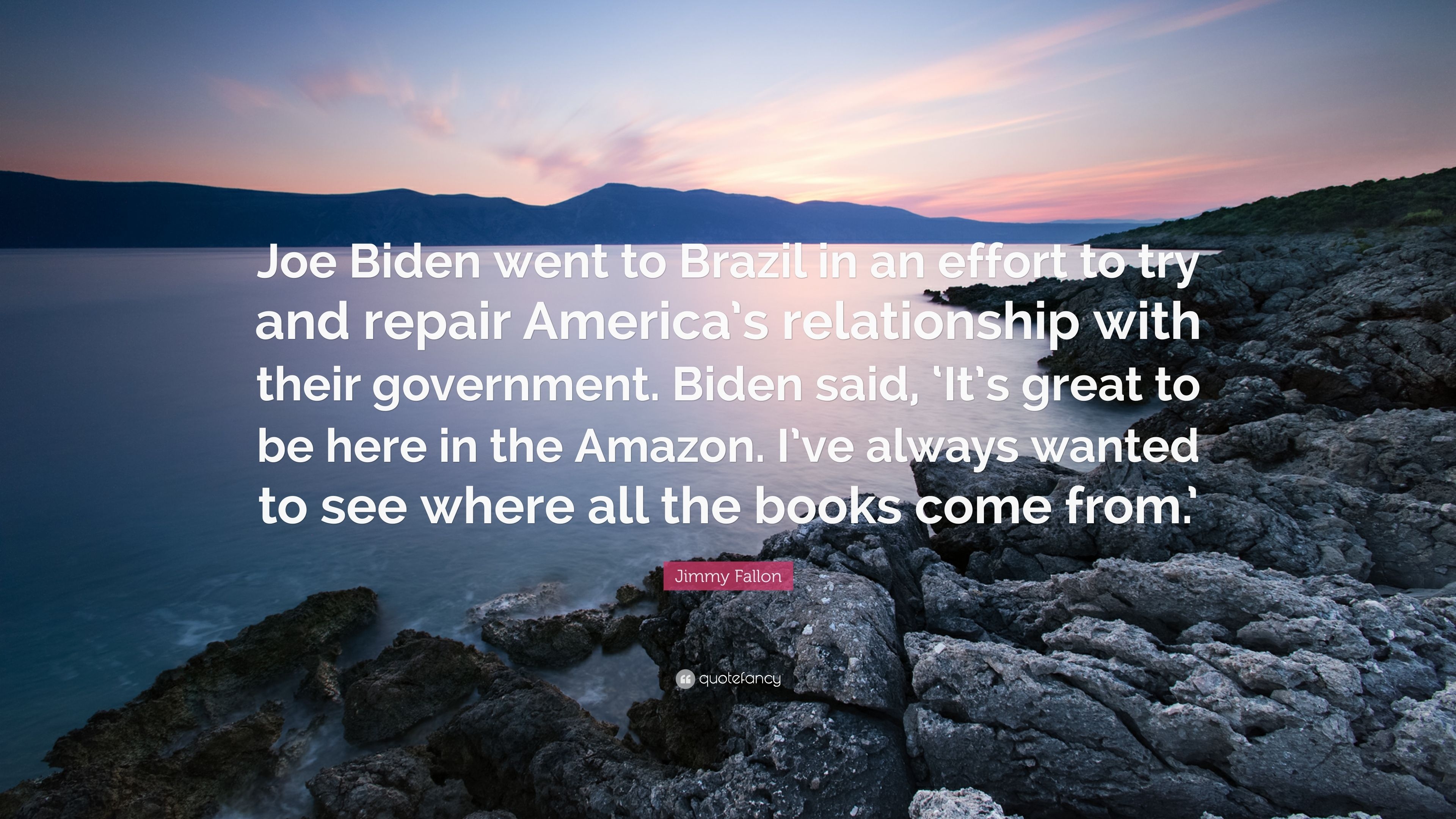 3840x2160 Jimmy Fallon Quote: “Joe Biden went to Brazil in an effort to try, Desktop