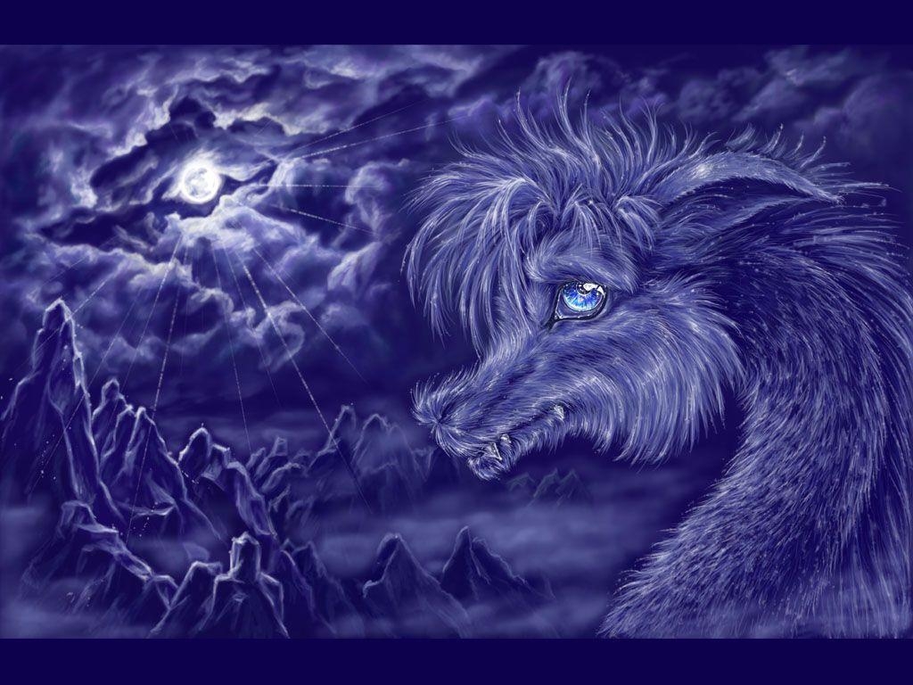 1030x770 Silver Moon Dragon wallpaper. Purple, Desktop