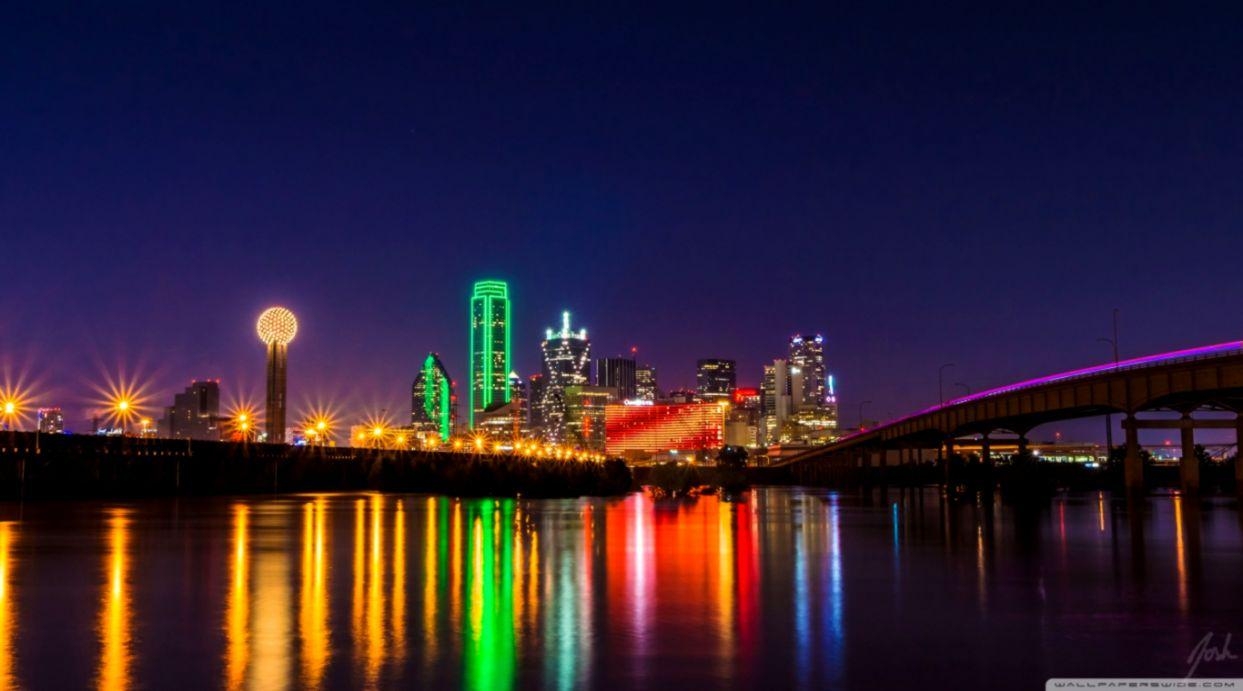 1250x700 Skyline Dallas At Night HD Wallpaper, Desktop