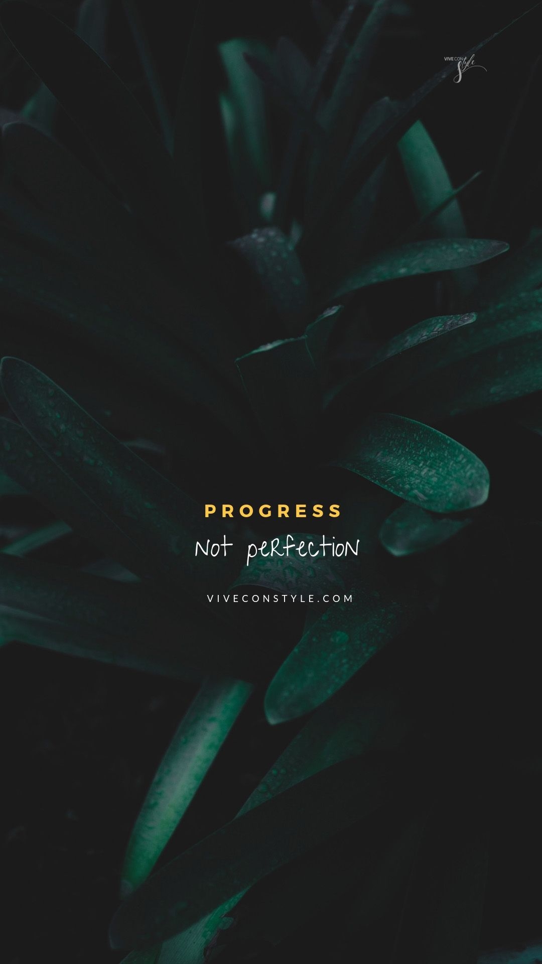 1080x1920 Progress not perfection. VIVE CON STYLE, Phone