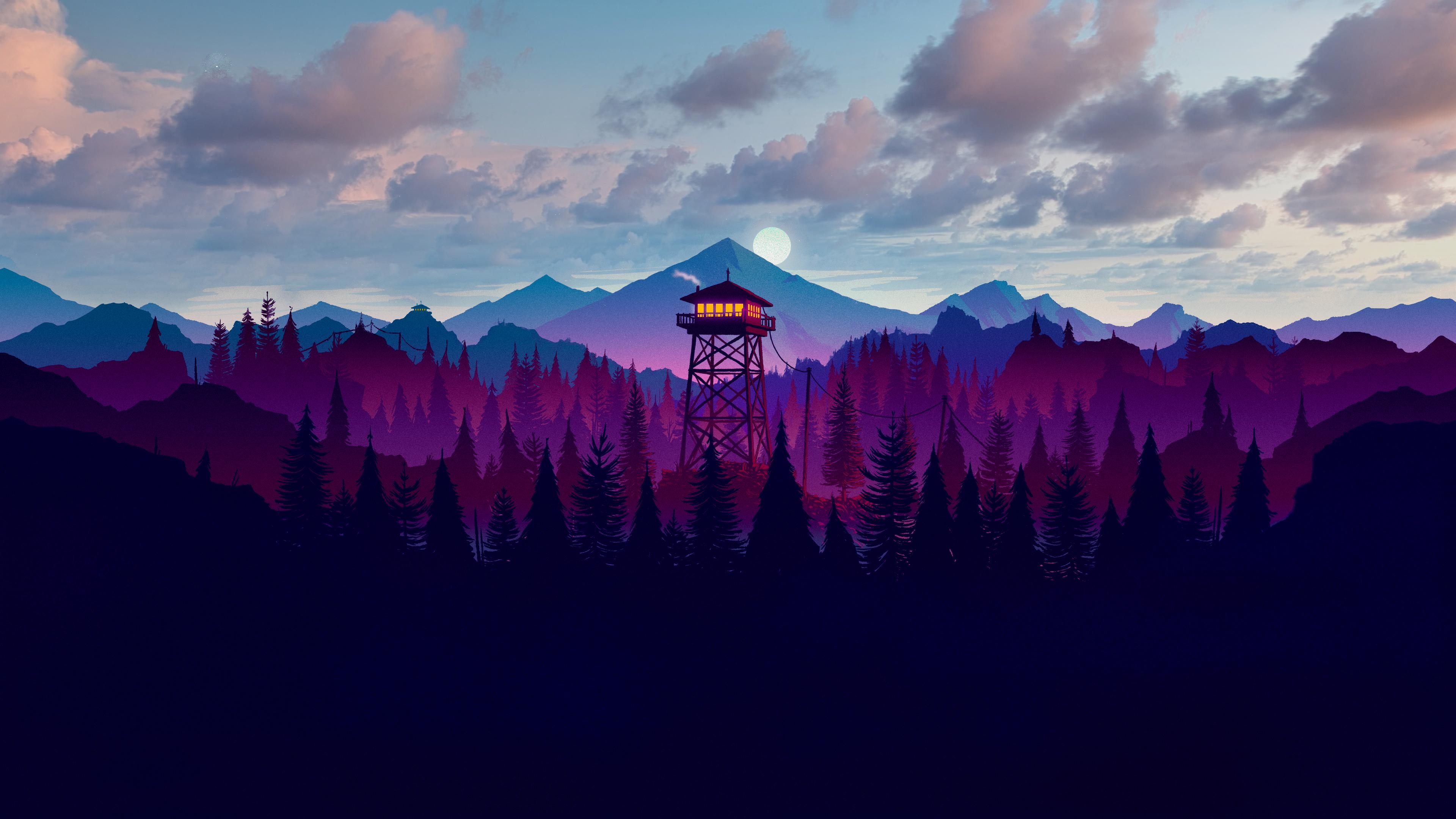 3840x2160 Firewatch with Real sky (Custom edits), Desktop