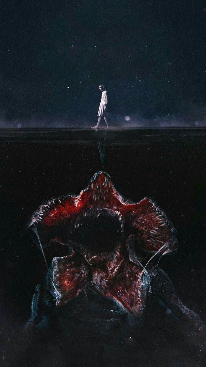 700x1250 Eleven Walking In The Upside Down Stranger Things Phone Wallpaper Demogorgon Underneath. Stranger Things, Stranger Things Wallpaper, Stranger, Phone