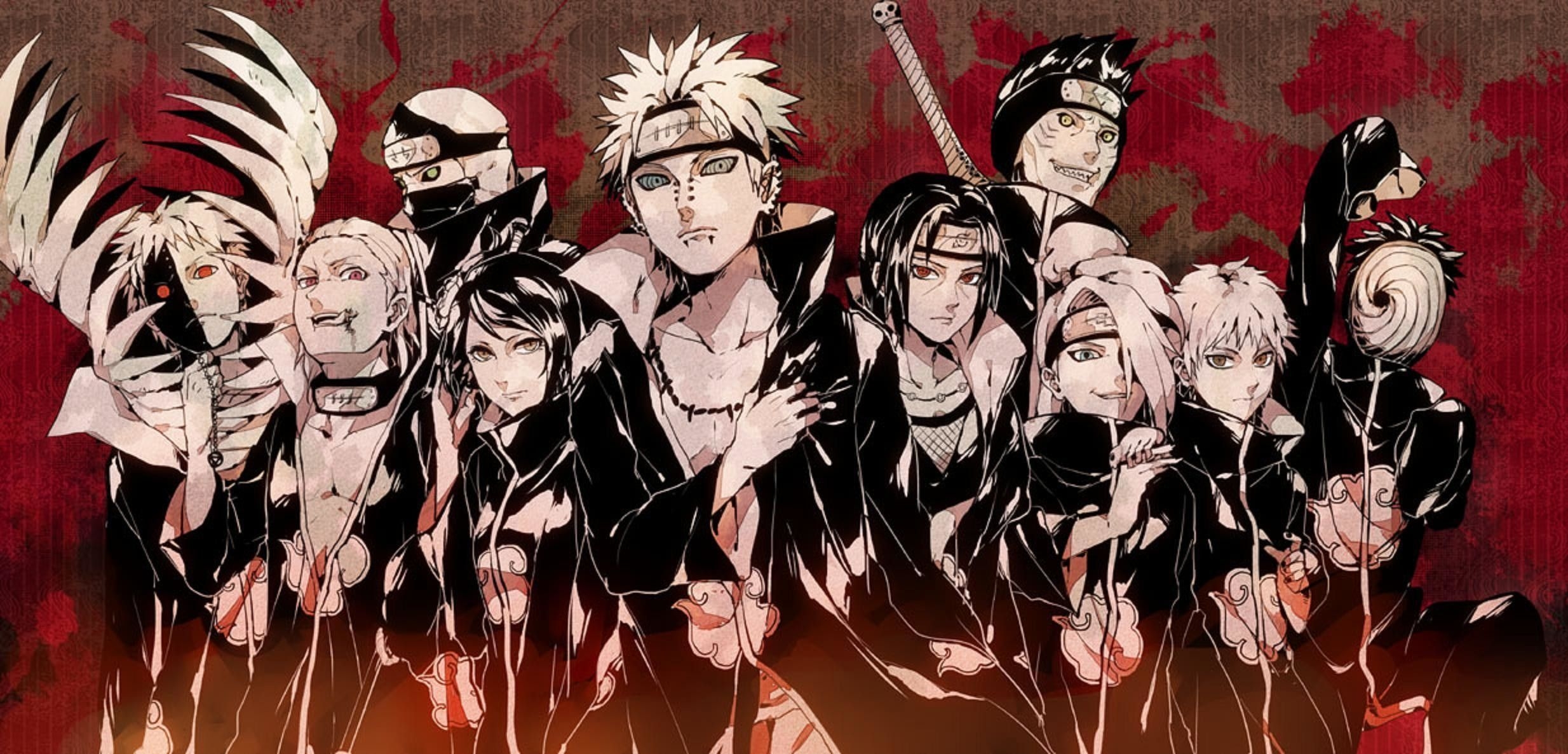 2470x1190 Akatsuki Wallpaper, Dual Screen