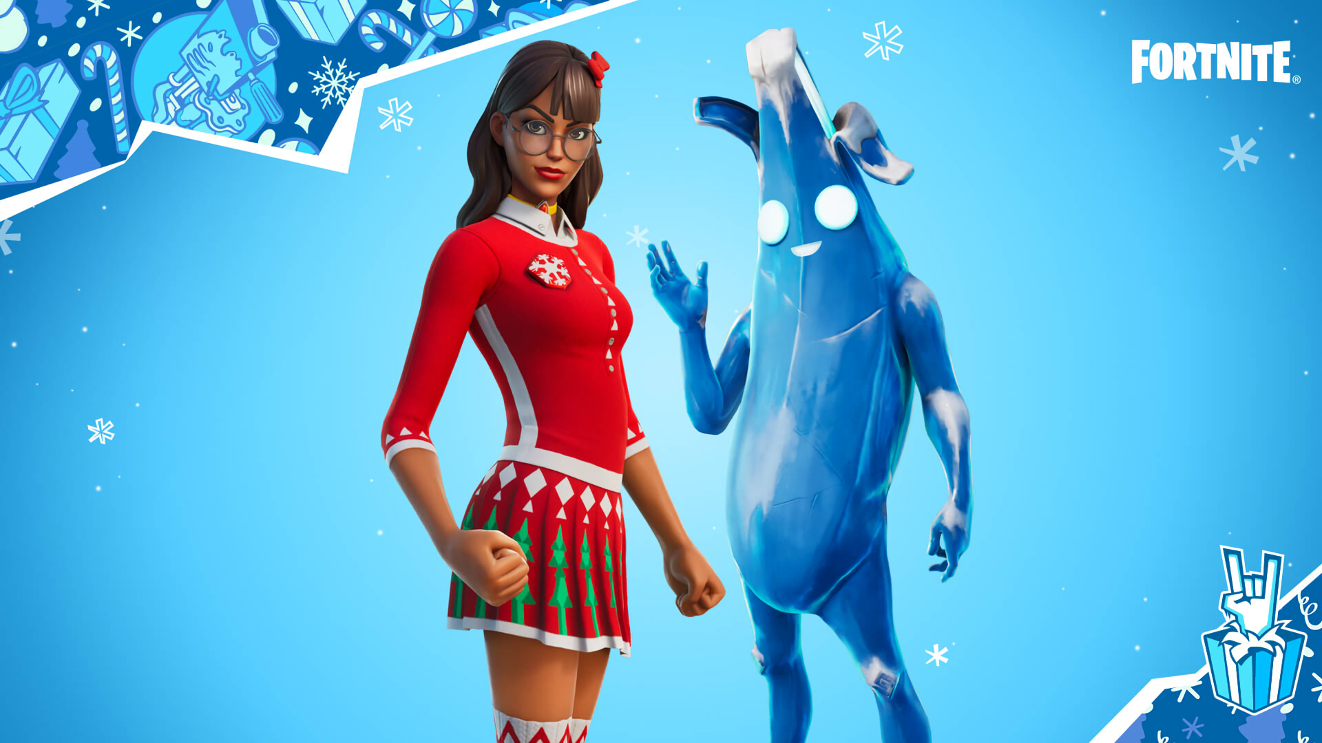 1920x1080 Fortnite Winterfest Krisabelle and Polar Peely HD Wallpaper, Desktop