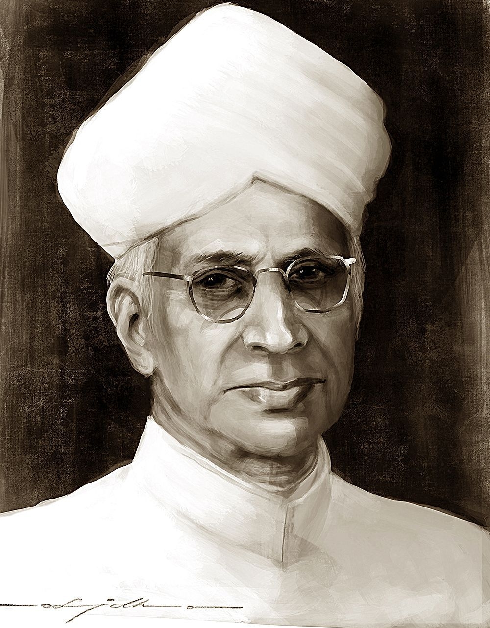 1000x1290 Dr. Sarvepalli Radhakrishnan by Suraj Dhar. Historical figures, Phone