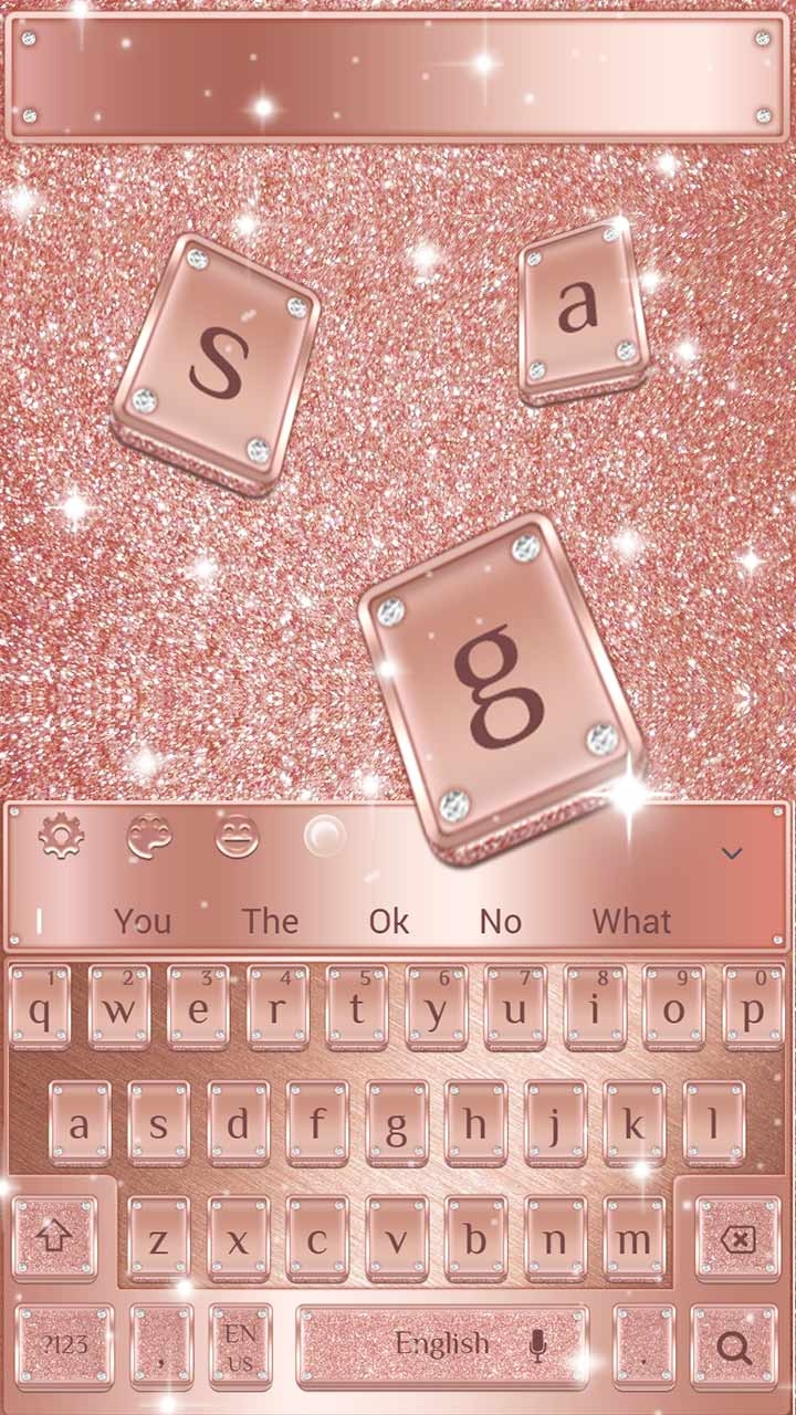 720x1280 Glossy Rose Gold Keyboard Theme, Phone