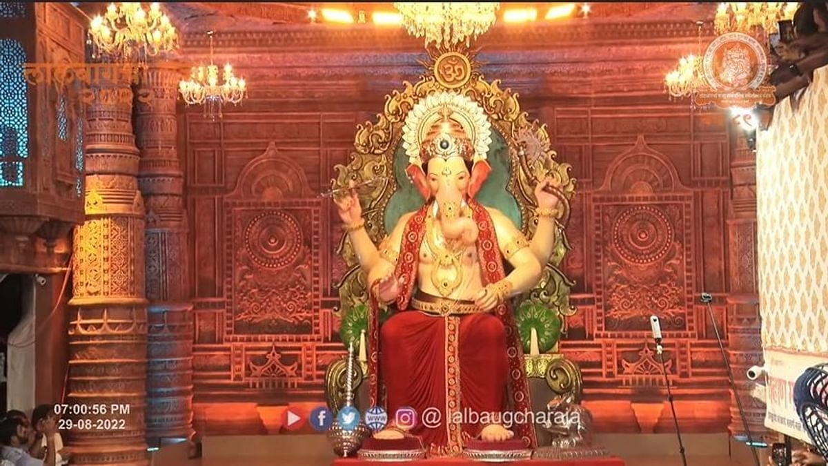 1200x680 Lalbaugcha Raja 2022: Take a Glimpse at the Picture of the Ganesh Idol, First Look Unveiled Before Ganesh Chaturthi 2022, Desktop