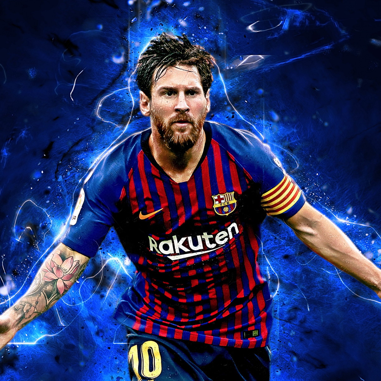 1230x1230 Wallpaper artwork, footballer, celebrity, lionel messi desktop wallpaper, HD image, picture, background, 805296, Phone