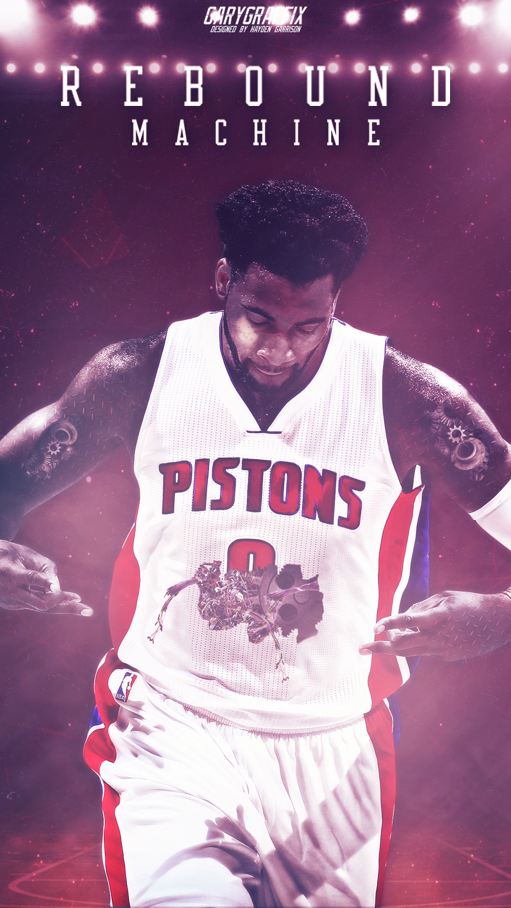 1020x1800 Andre Drummond Rebound Machine, Phone