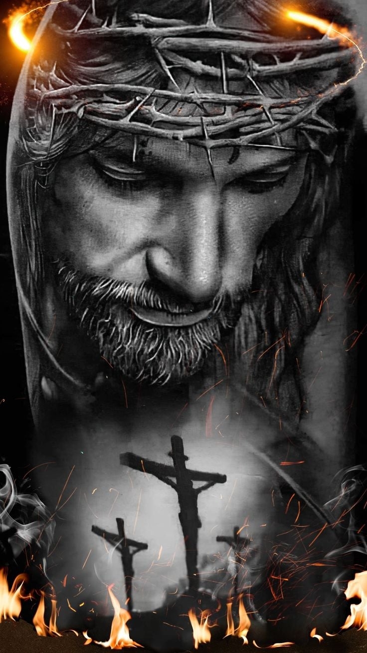 740x1310 Jesus crucified mobile wallpaper. Tatuagem de cristo, Tatuagem de jesus, Jesus rosto, Phone