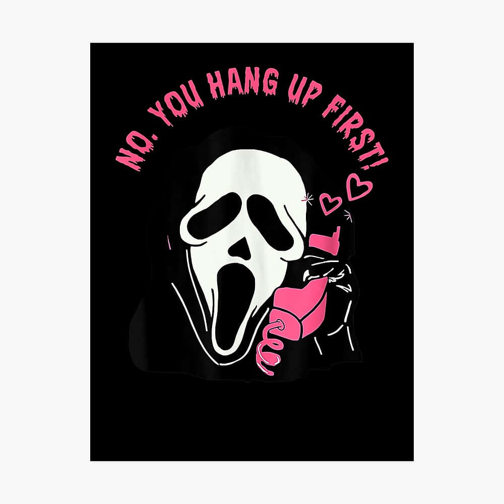 1000x1000 Download Pink Telephone And Cute Ghostface Wallpaper, Phone