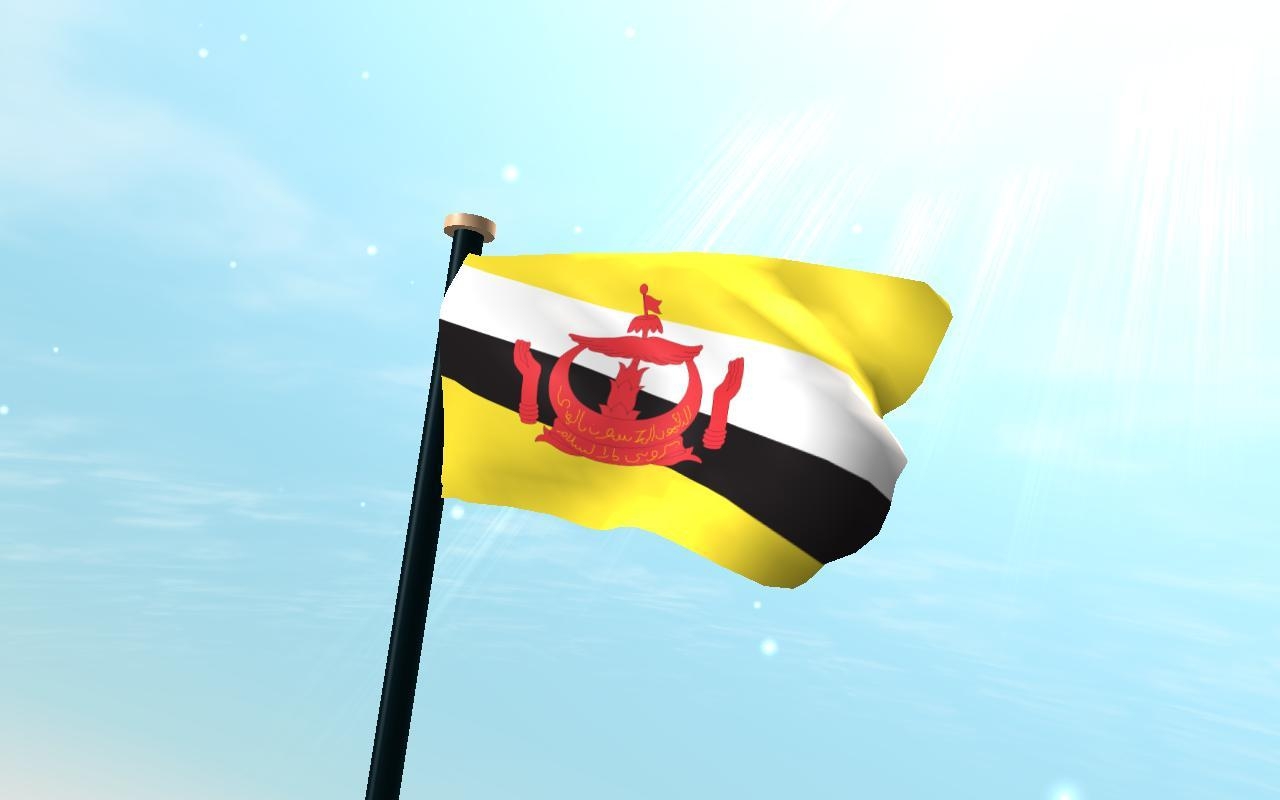 1280x800 Brunei Darussalam Flag 3D Free for Android, Desktop