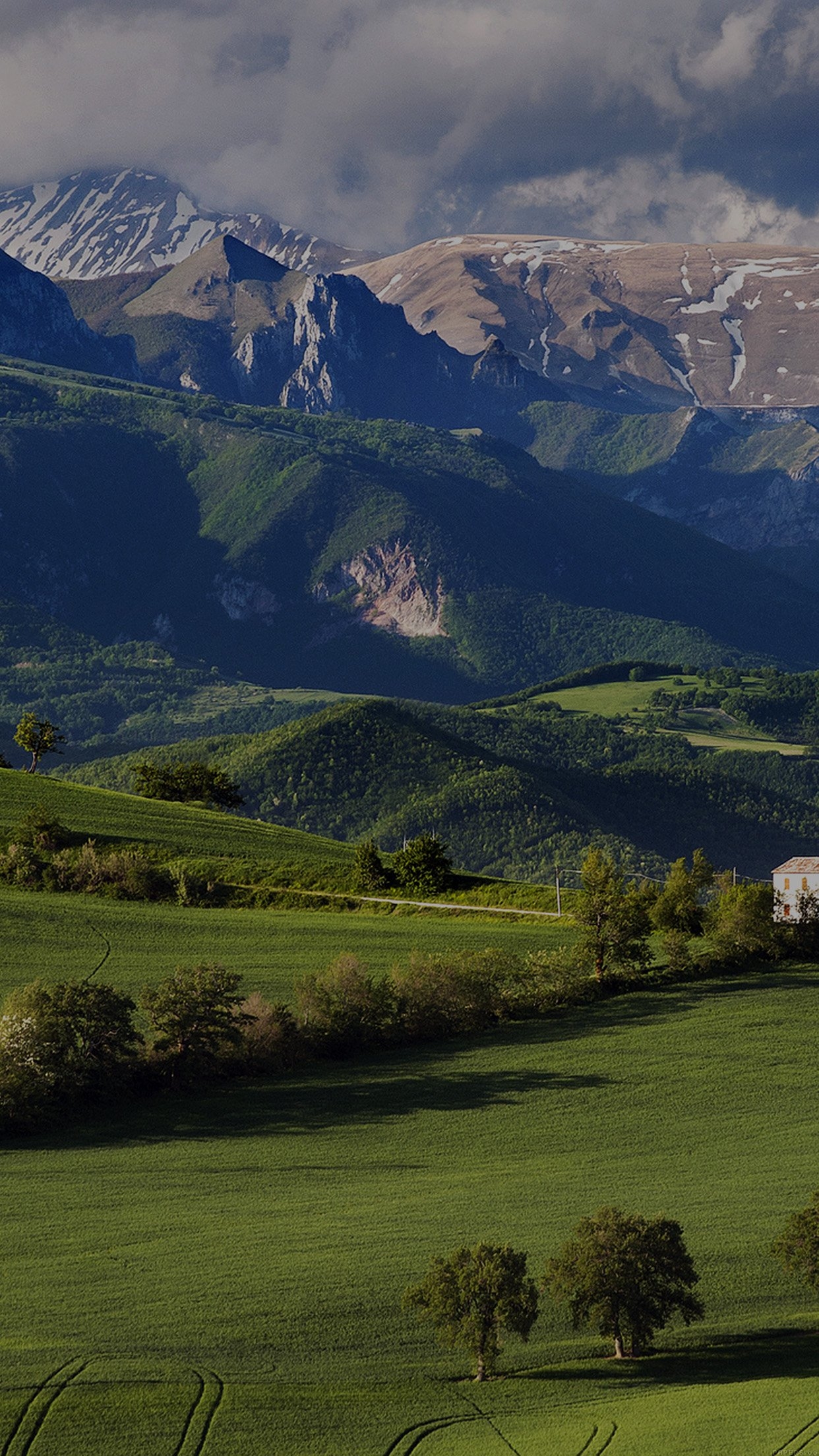 1250x2210 iPhone X wallpaper. mountain summer green dark nature peace, Phone