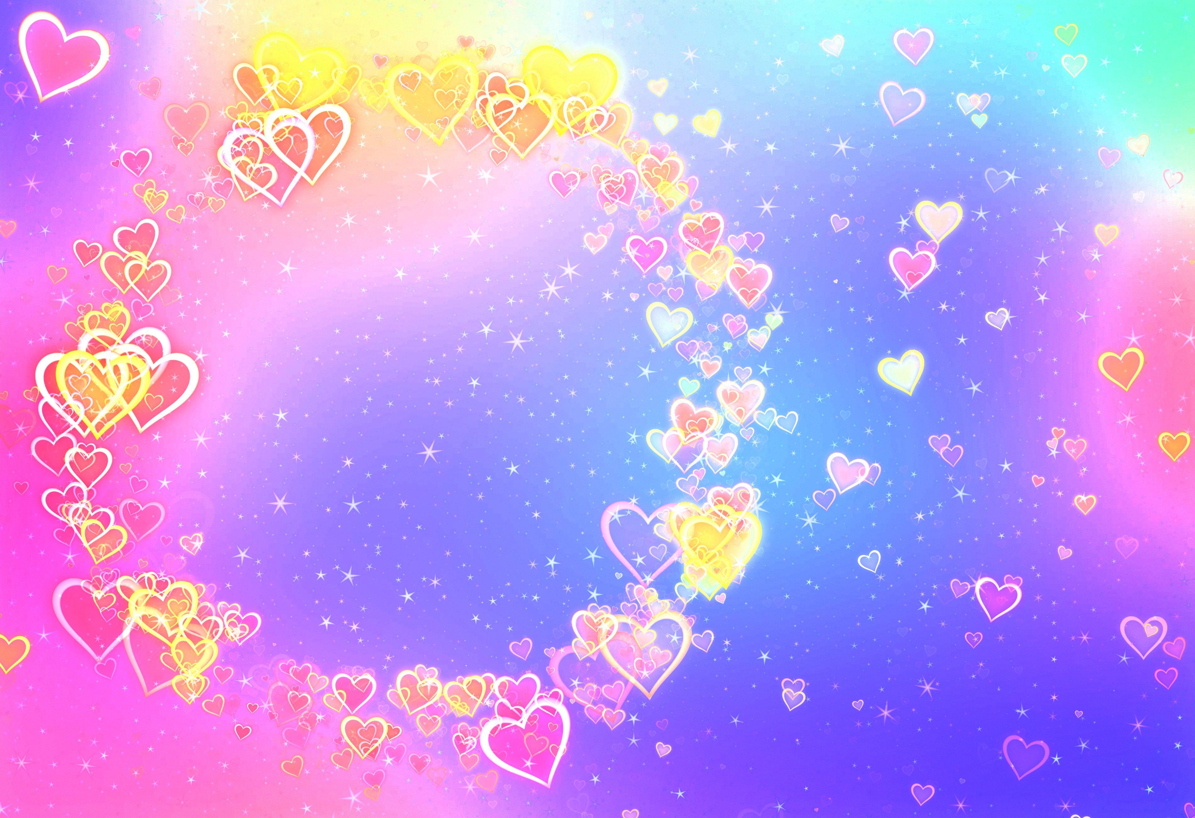 3800x2600 Wallpaper Love hearts, Abstract, Colorful, 4K, Love, Desktop