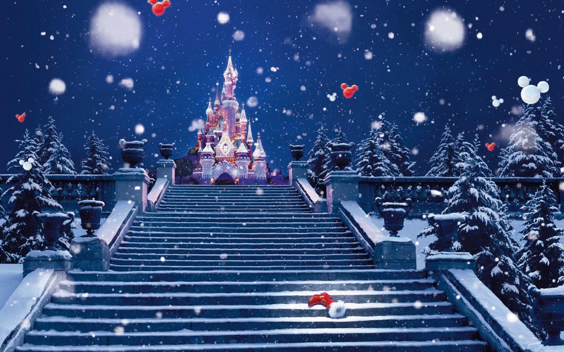 1920x1200 Holidays Christmas Children Disney Winter Snow Snowing Flakes, Desktop