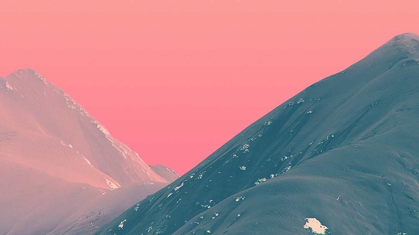 1370x770 Mountain Pink Nature Art. Pink Nature, Aesthetic Desktop, Desktop