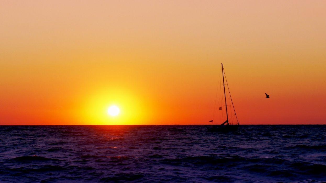 1250x700 Ocean Sea Sky Sailboats Splendor Waves Lovely Sunlight Nature Sunset Sailboat Clouds Sunrise View Sun Beauty Sailing Peaceful Birds Beautiful Wallpaperx1440, Desktop