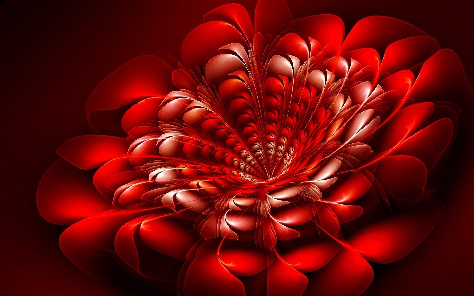 1920x1200 Red Flower Abstract Wallpaper, Desktop