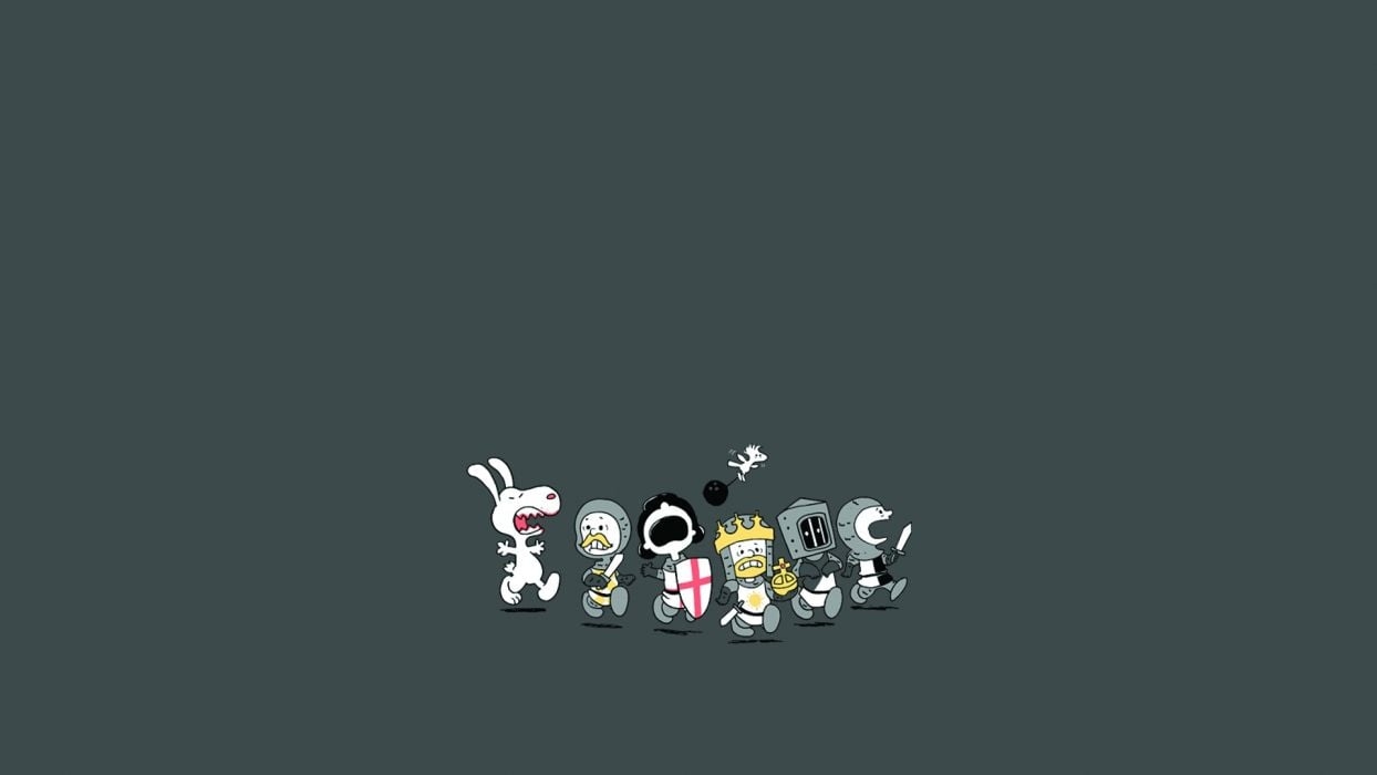 1250x700 Monty Python Holy Grail Peanuts Knights humor funny wallpaper, Desktop