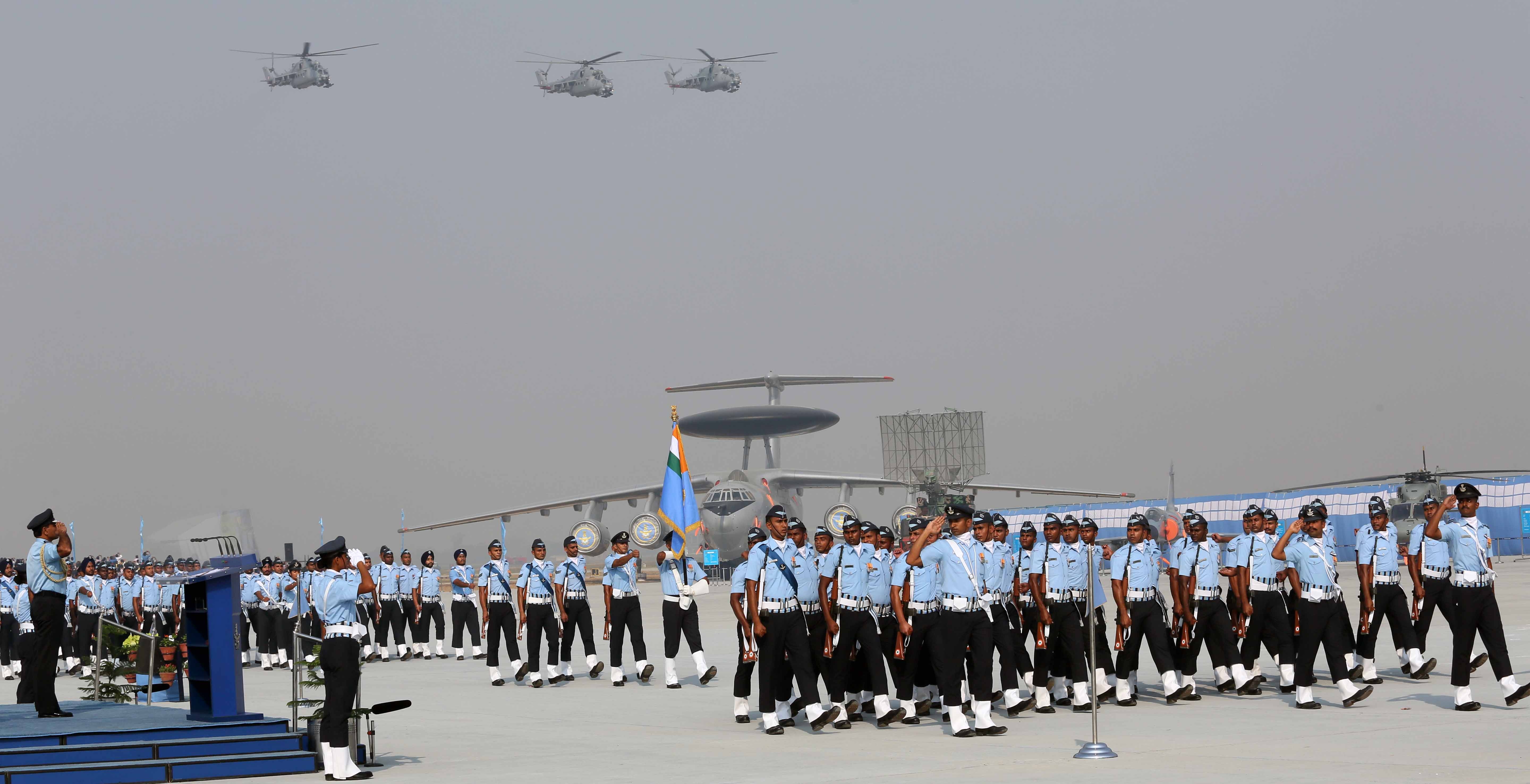 5760x2960 Indian Air Force Wallpaper with Air Force Day Parade Photo, Desktop