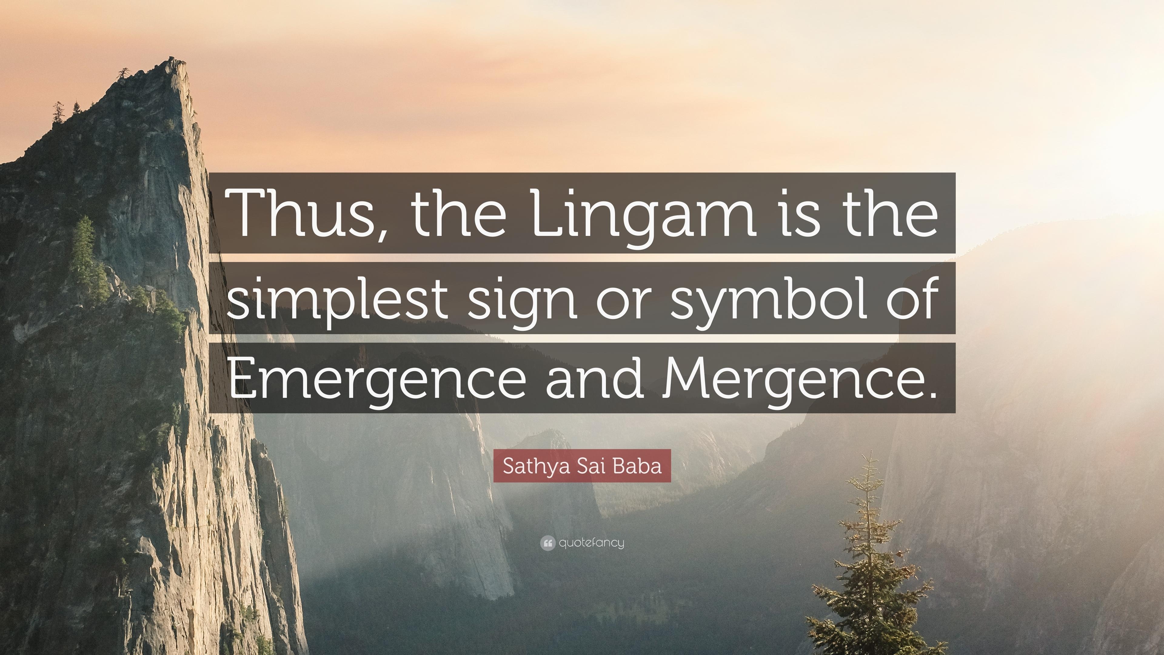 3840x2160 Sathya Sai Baba Quote: “Thus, the Lingam is the simplest sign or, Desktop