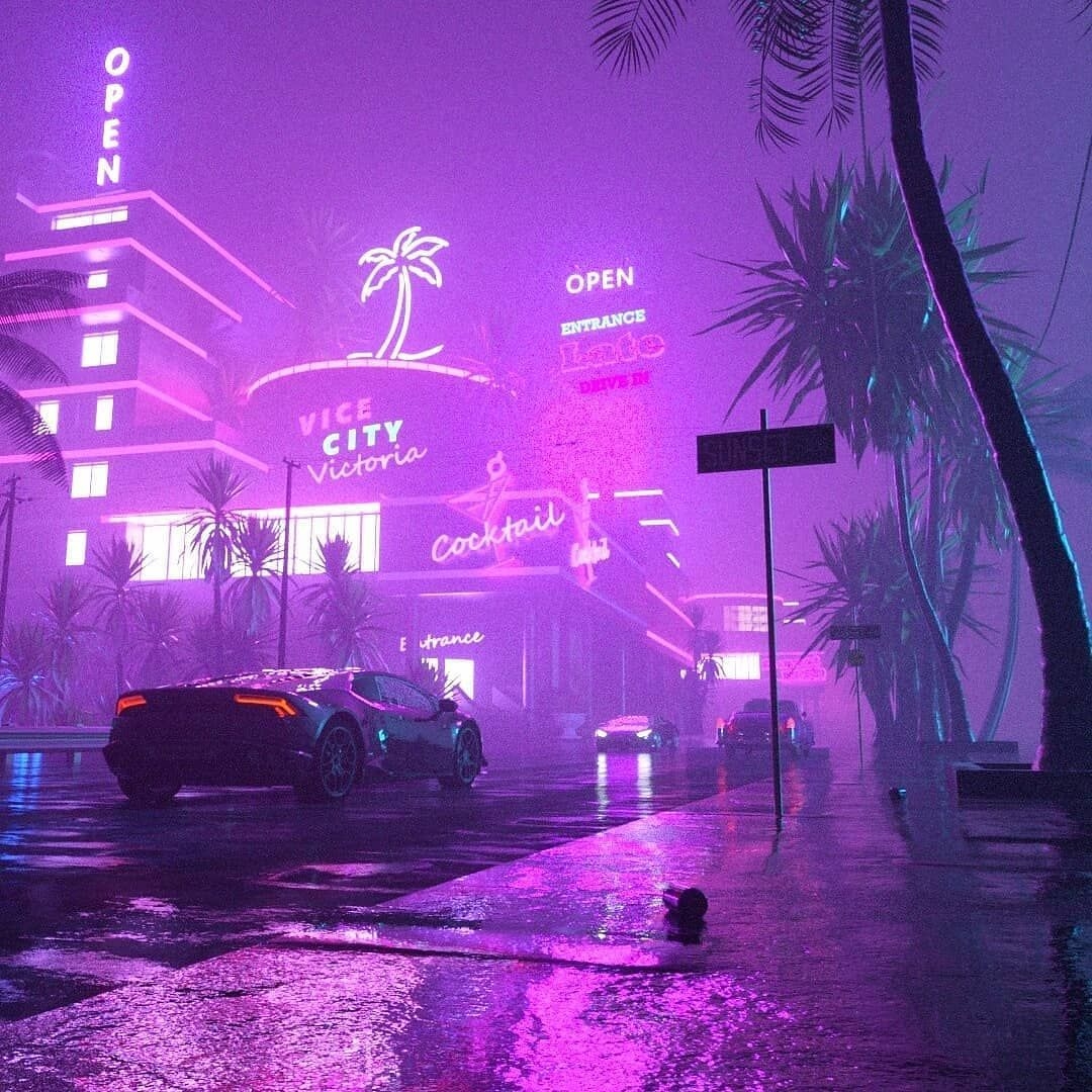 1080x1080 Purple City ideas. neon aesthetic, purple city, purple aesthetic, Phone