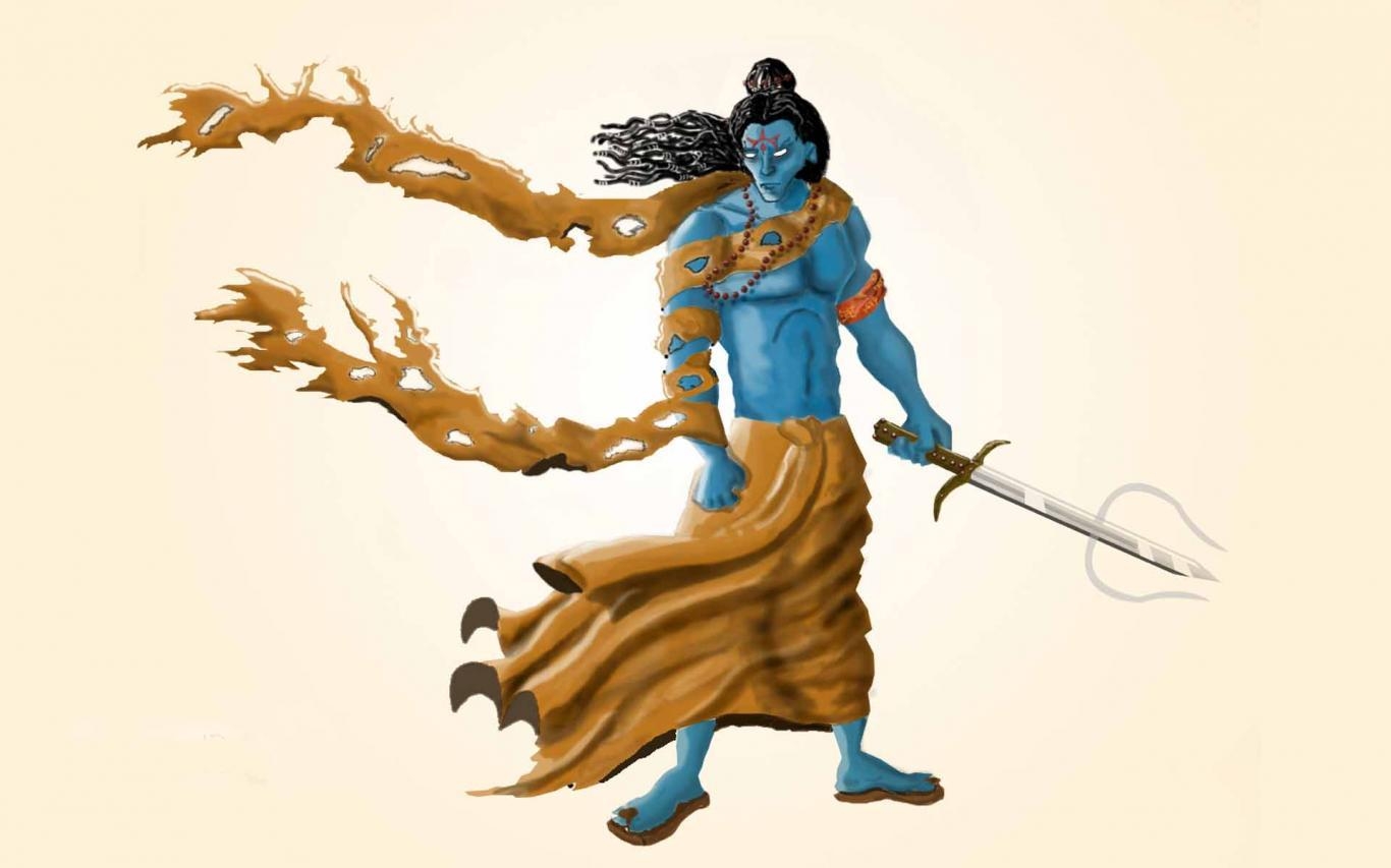 1370x860 Download Lord Shiva animated HD image Wallpaper HD FREE Uploaded, Desktop