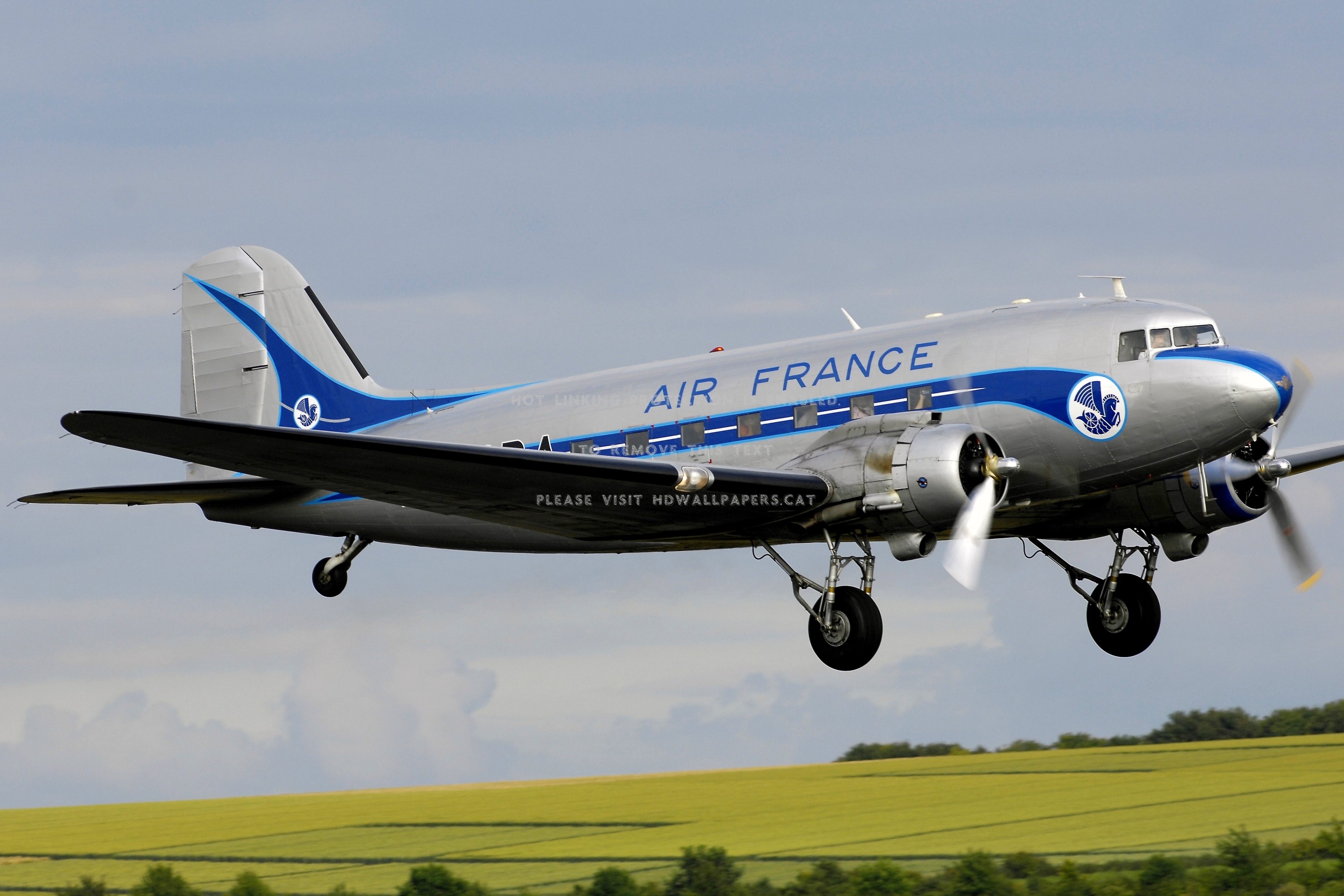 3720x2480 Dc3 Dakota Air France Airplane Vintage Wwii, Desktop