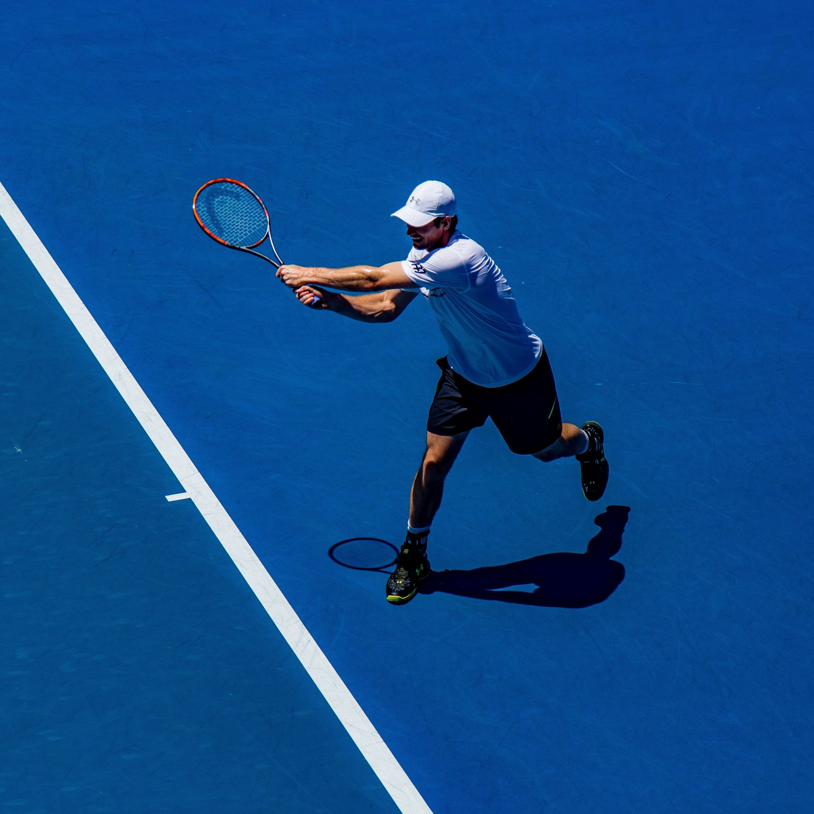 3420x3420 Download wallpaper  tennis player, tennis, court, racket, Phone