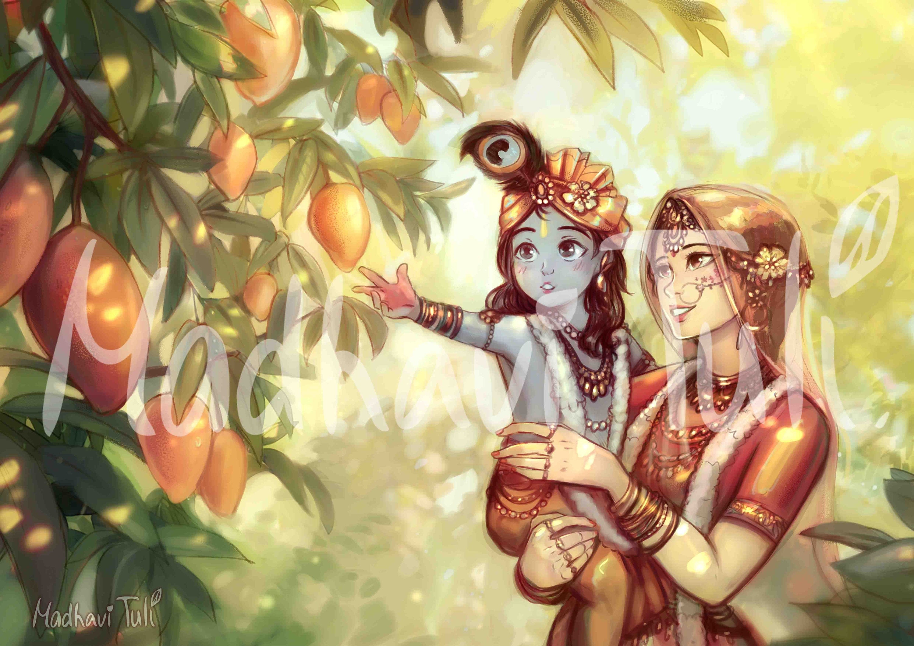 3000x2130 HD File Shri Krishna and Yashoda Baby Gopal Krishna High, Desktop