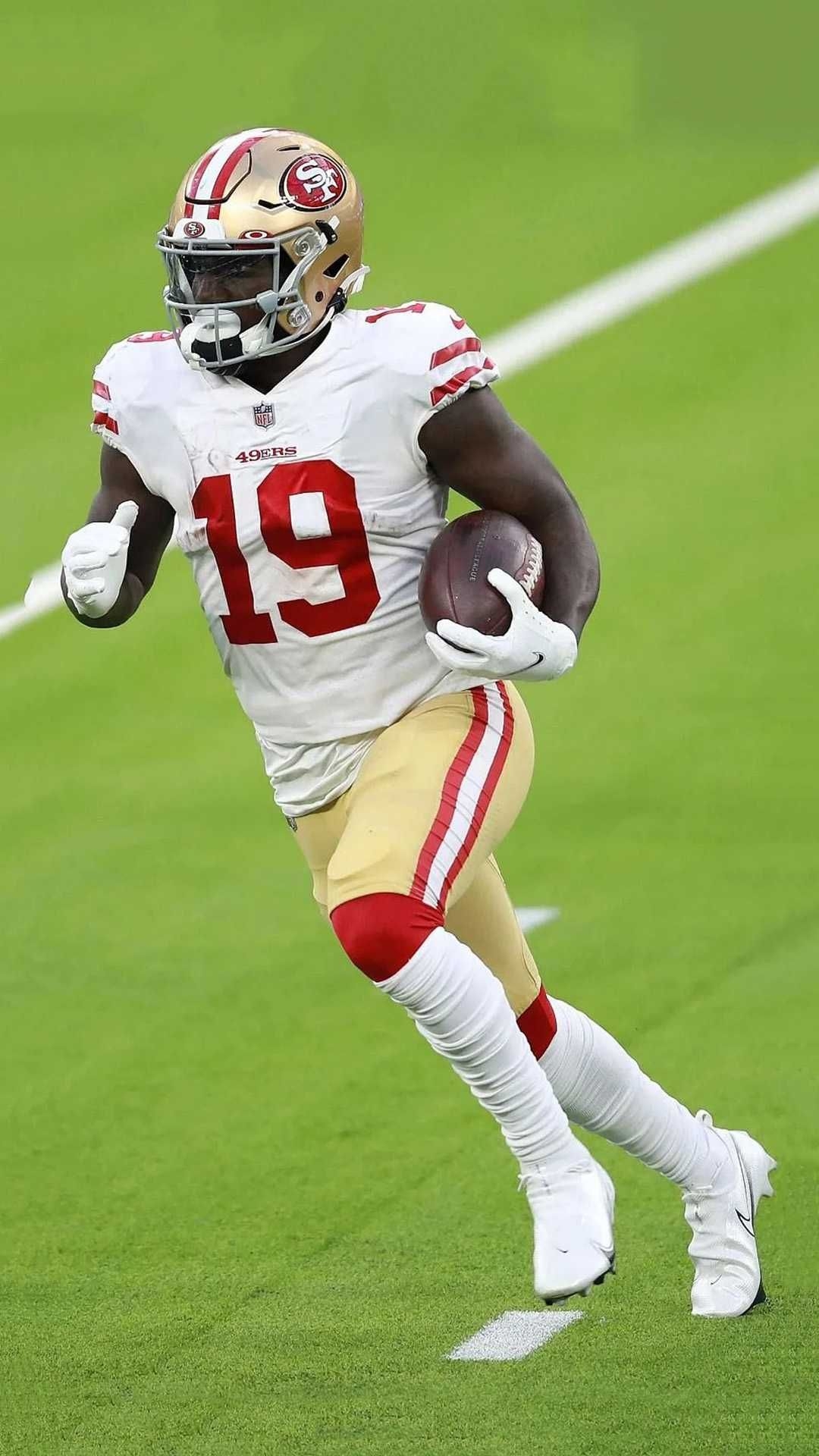 1080x1920 Deebo Samuel Wallpaper Discover more 49ers, American Football, Deebo Samuel, Football, NFL wallpaper.. Football helmets, 49ers football, Football, Phone