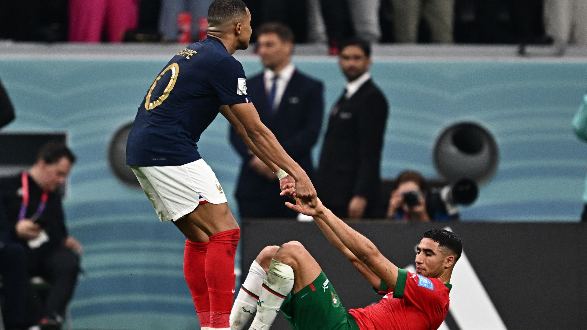 1920x1080 2022 World Cup: Mbappe, Hakimi Share Moments After France Morocco, Desktop