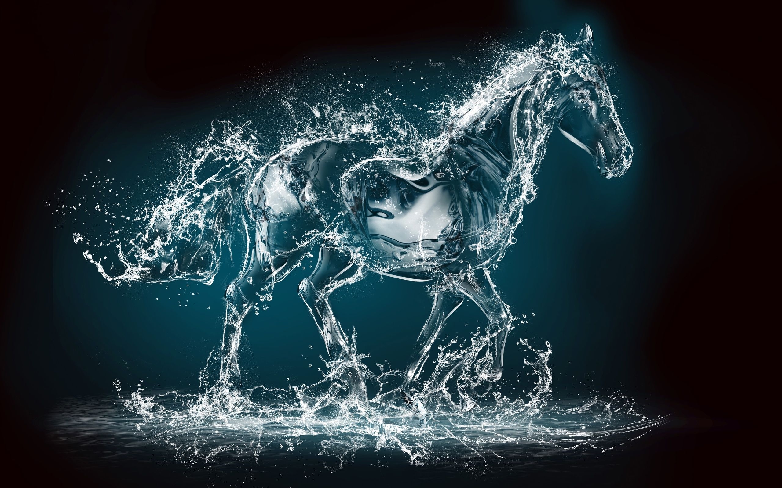 2560x1600 Spray horse rendering animal wallpaperx1600, Desktop