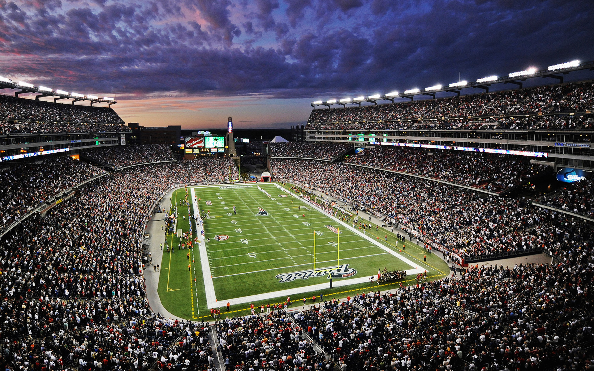 1920x1200 Download wallpaper Gillette Stadium, American Football Stadium, NFL, New England Patriots Stadium, NFL Stadiums, Foxboro, Massachusetts, USA for desktop with resolution. High Quality HD picture wallpaper, Desktop