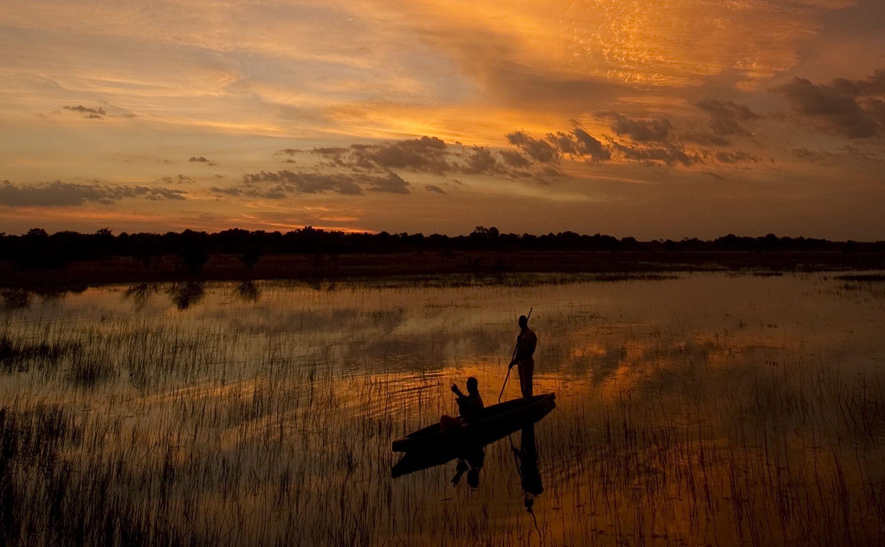 1800x1120 botswana safari sunset. HD Windows Wallpaper, Desktop