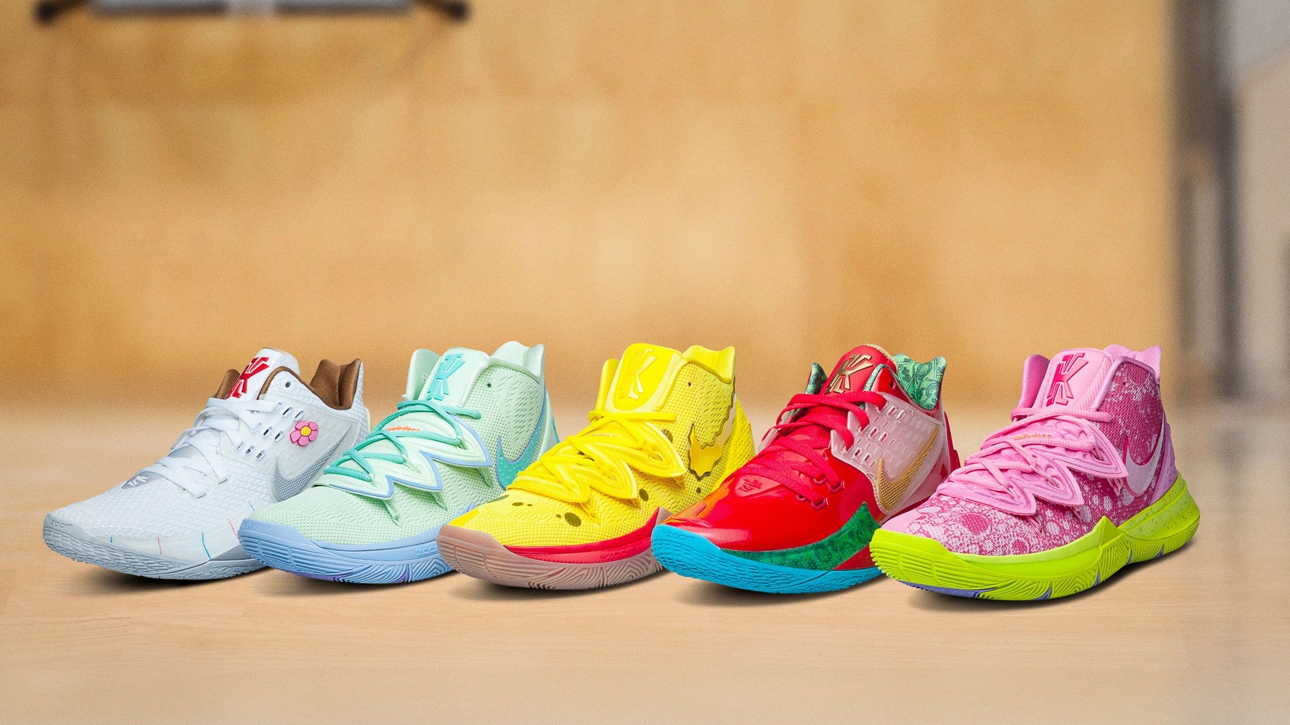 2560x1440 Kyrie Irving Unveiled His “SpongeBob SquarePants” Line of Nike Sneakers, Desktop