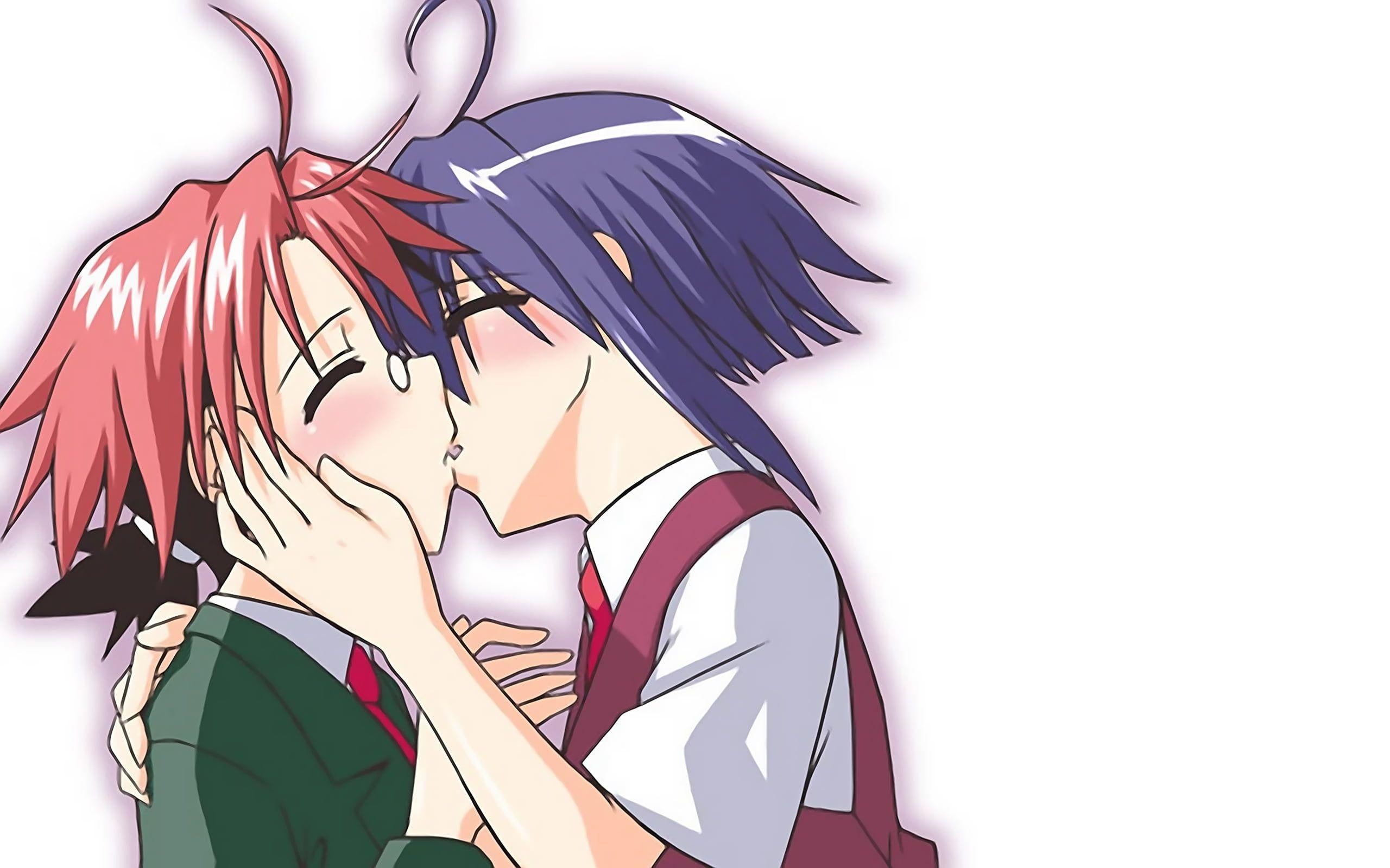 2560x1600 Kissing Anime characters HD wallpaper, Desktop