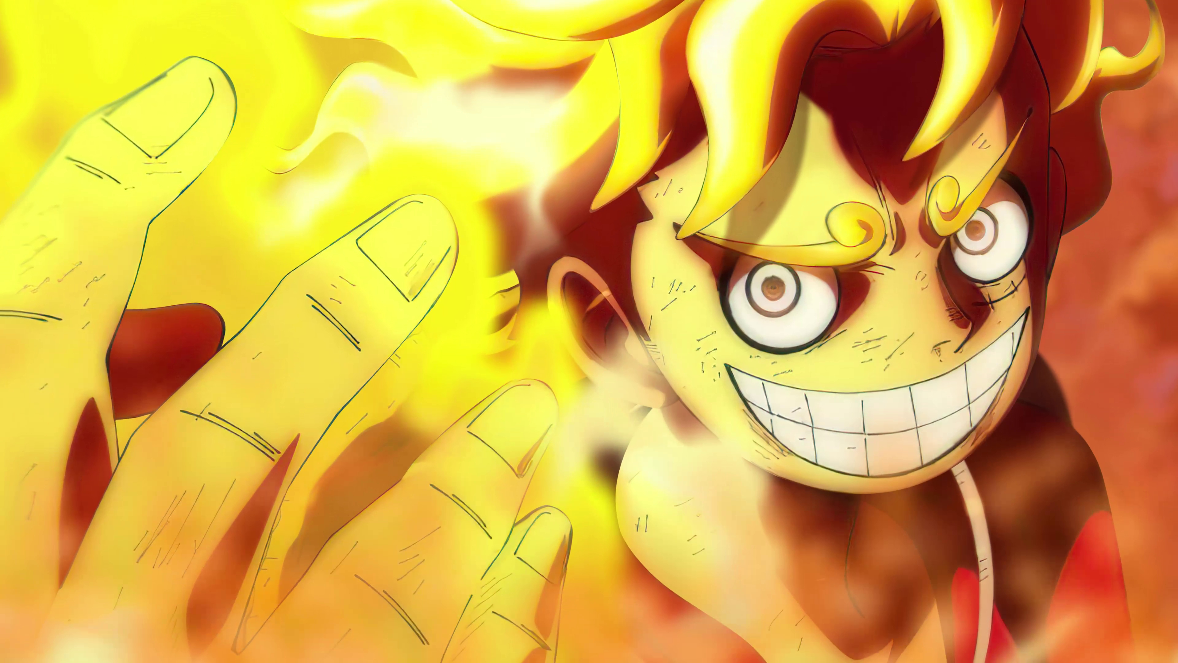 3840x2160 Sun God Luffy Gear 5 Live Wallpaper, Desktop