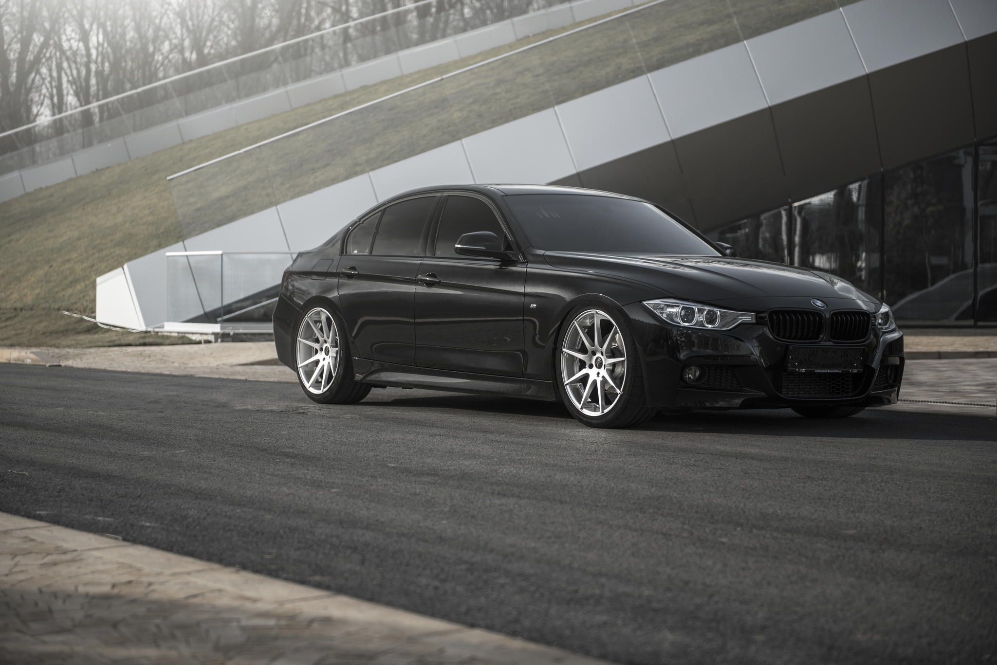 2050x1370 Wallpaper of BMW F30 335i black background & HD image, Desktop