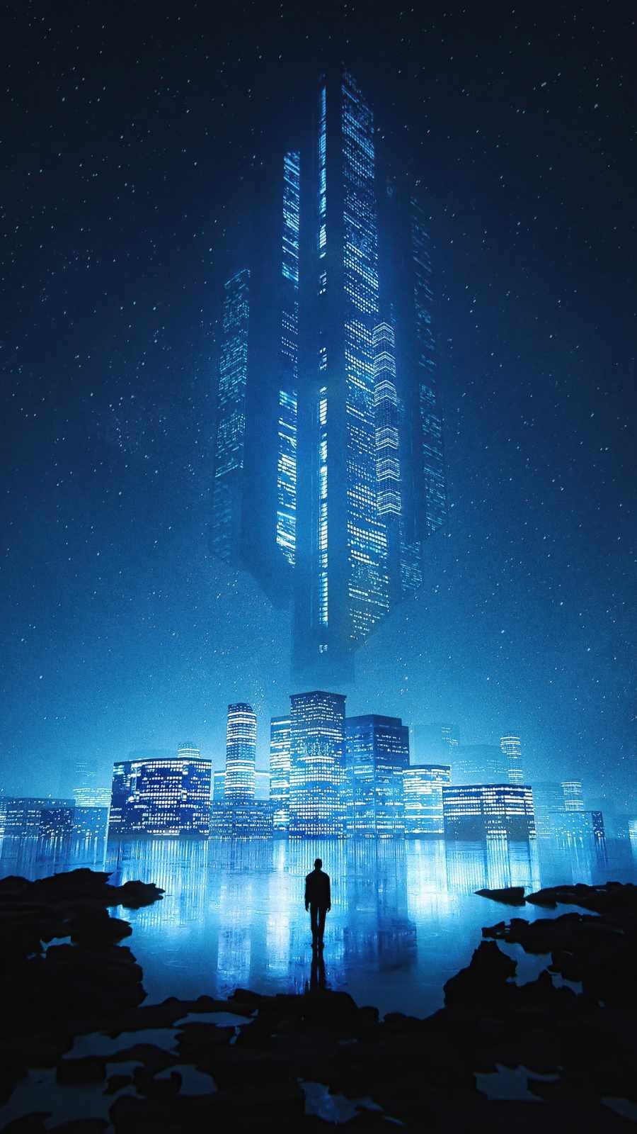 900x1600 My Blue City 4K iPhone Wallpaper, Phone