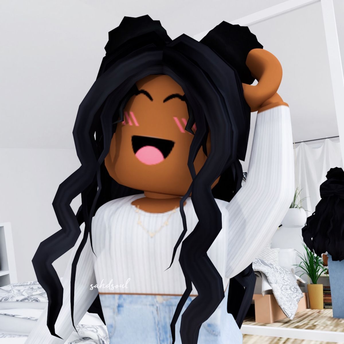 1200x1200 Roblox Gfx. Roblox animation, Black hair roblox, Girl picture, Phone