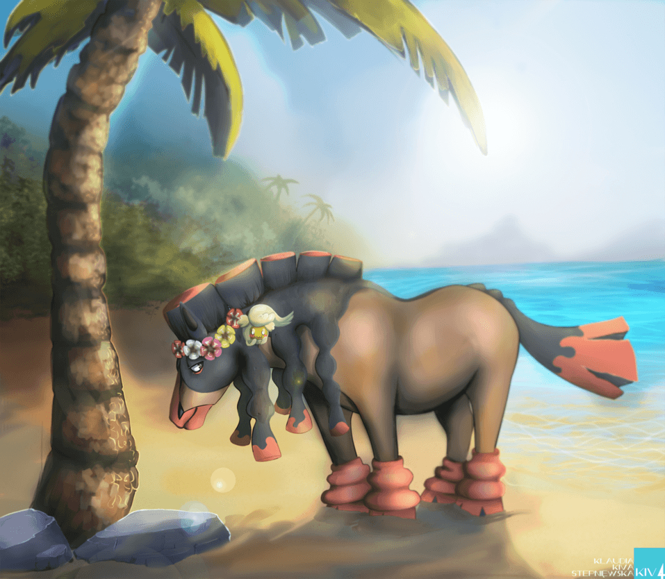 960x840 Mudsdale and Comfey by bloodylys. Pokémon, Desktop