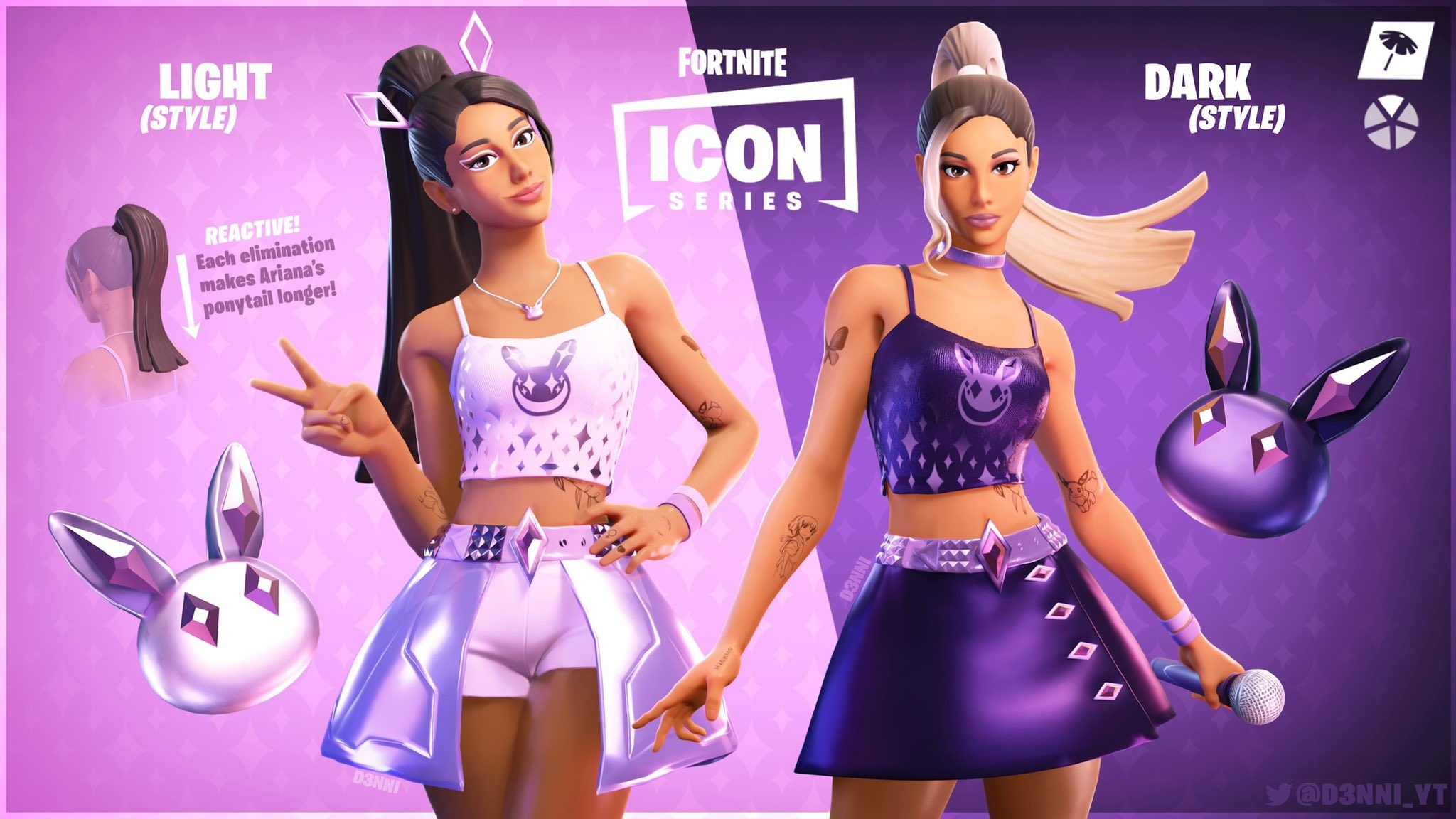 2050x1160 D3NNI - ✨ARIANA GRANDE ICON SERIES SKIN CONCEPT✨ This concept has been in the works for a while now and it's finally complete! Tried to make this a mix, Desktop