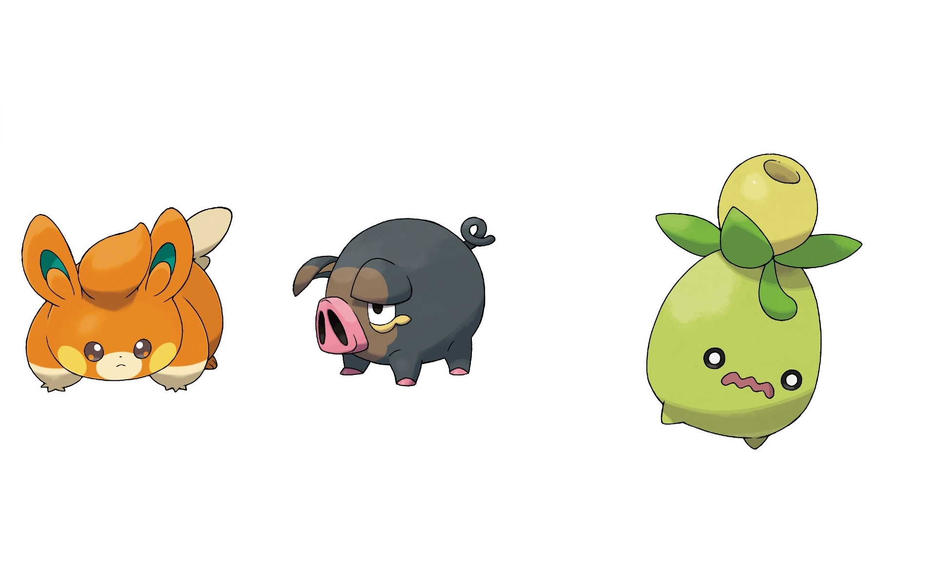 1920x1200 Pawmi, Lechonk, Smoliv detailed for Pokemon Scarlet and Violet, Desktop