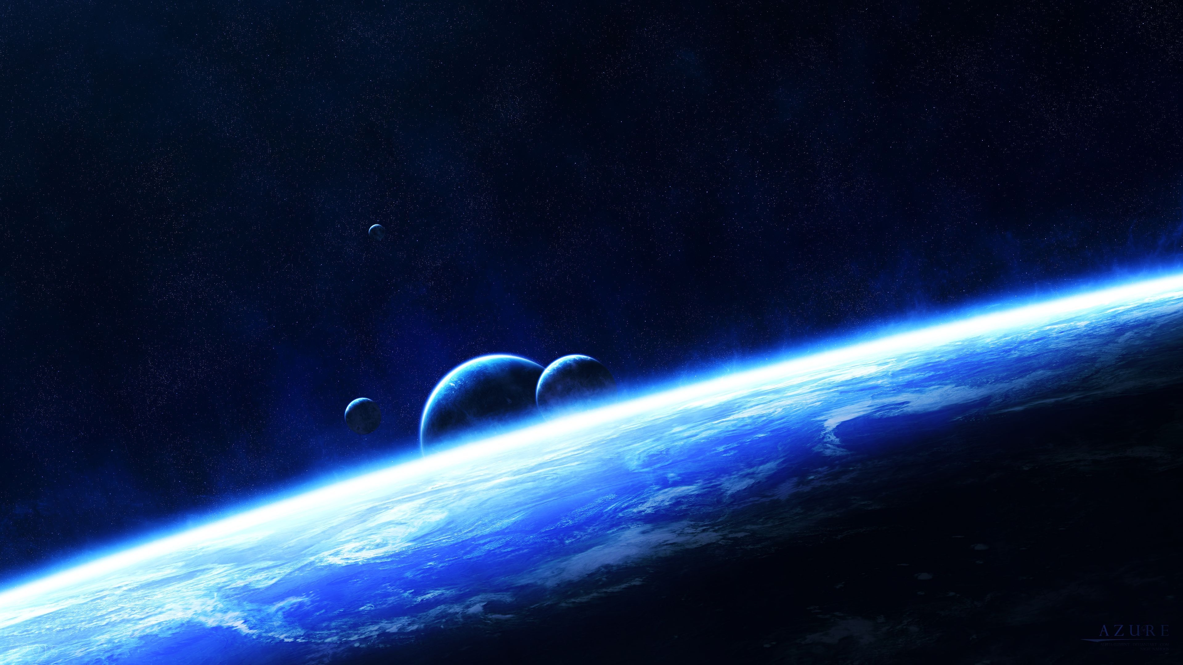 3840x2160 Blue Universe Wallpaper 4k, Desktop