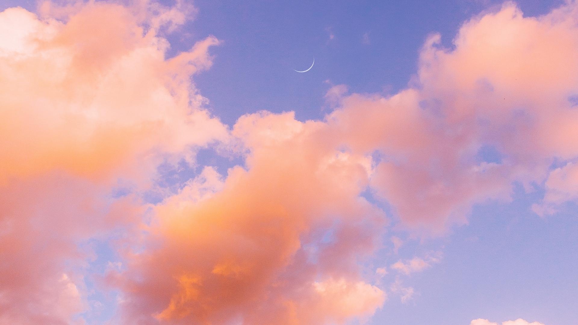 1920x1080 Pastel Blue And Pink Cloud Background, Desktop