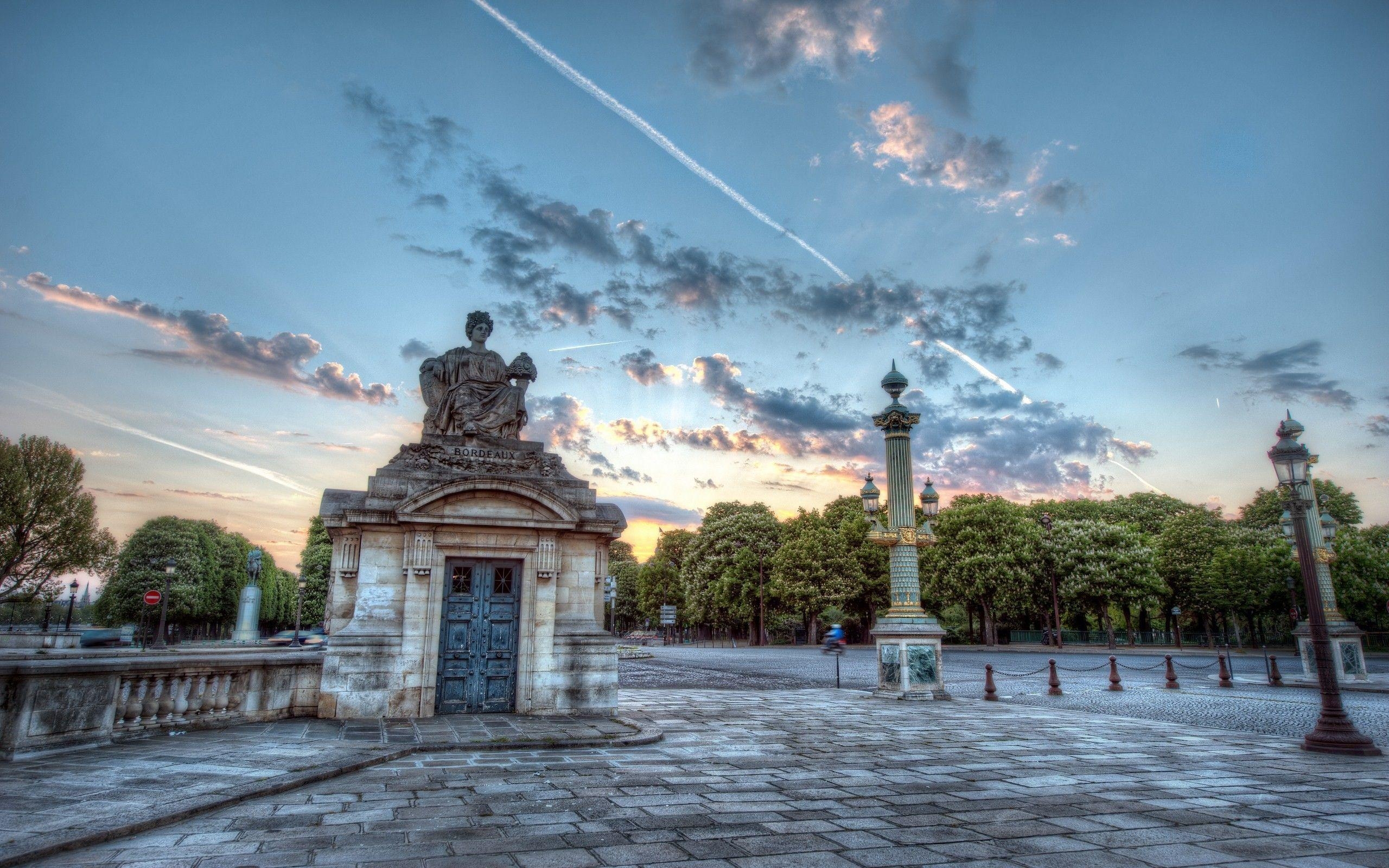 2560x1600 hdr building sunset bordeaux wallpaper and background, Desktop