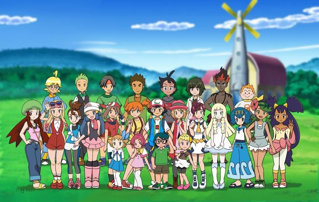 1130x720 Ash with all his friends and traveling companions. Pokémon. Pokemon, Pokemon art, Pokémon heroes, Desktop