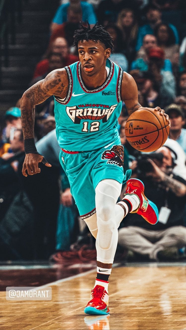 750x1340 Ja Morant ideas. memphis grizzlies, basketball players, nba picture, Phone